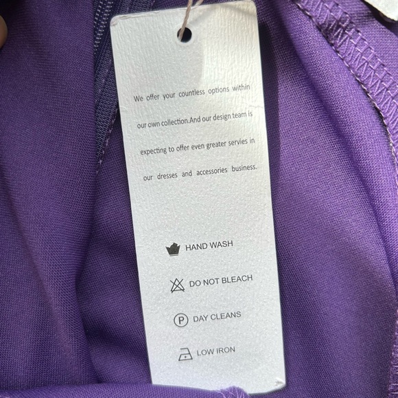Elegant Purple Off-Shoulder Dress - Picture 6 of 7